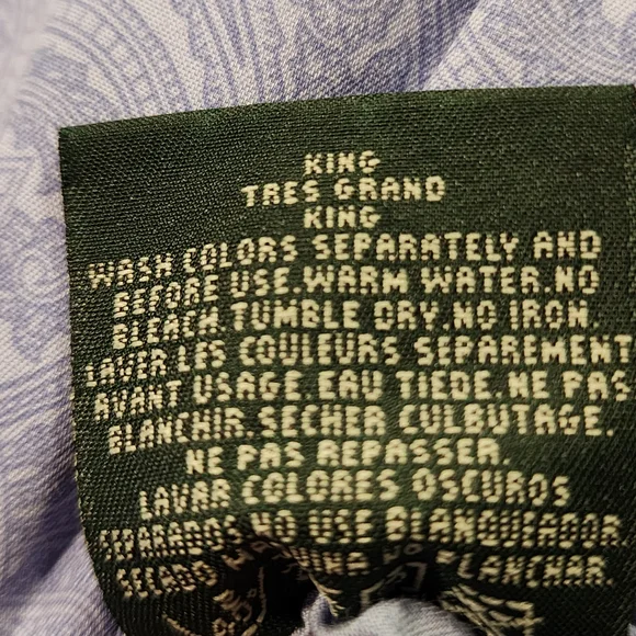 Vintage Ralph Lauren Elegant Blue Paisley Sheet Set - Picture 4 of 4